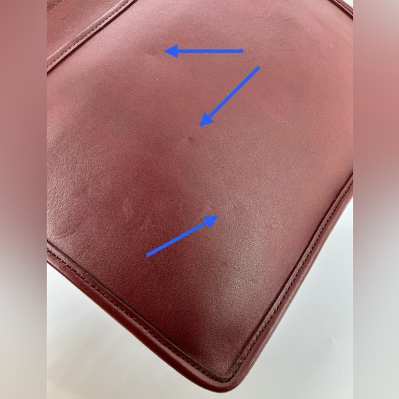 Vintage COACH Burgundy #9927 Willis Leather Bag - Picture 11 of 16